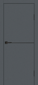 Товар Межкомнатная дверь П-19 ал. молдинг Черный Графит матовый